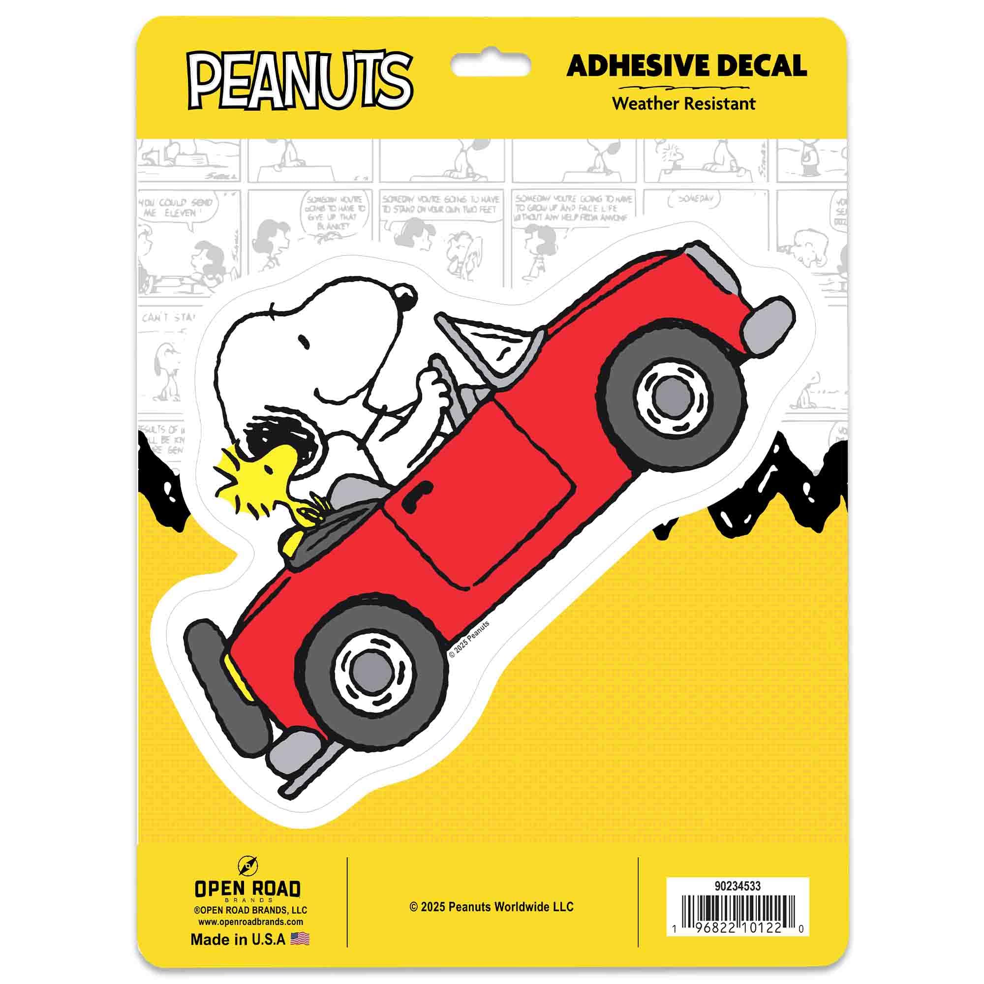 Amazon.com: Peanuts Snoopy and Woodstock in Car Adhesive Vinyl